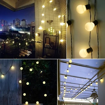 10/20 Spuldzes LED Solārās Lampas String Gaismas Bumbas Ūdensizturīgs Balkons, Veranda Pasaku Gaismas Āra Saules LED Gaismas Dārzs Apdare