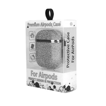 Sudraba/Rozā Rhinestone austiņas gadījumā ar āķi anti-fall Bluetooth austiņu Modes Aizsardzības box iphone earphon piederumi