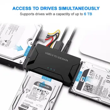 5GBPS ātrgaitas Universālais Konvertors Universālais Konvertors USB3.0 SATA/IDE 2.5 3.5 Ārējo Cieto Disku Gadījumā for PC