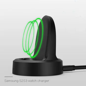 KEXU Smart Skatīties QI Bezvadu Lādētāju Spilventiņu Samsung Rīku S3 Classic/S3 pierobežas S2 Uzlādēšanas Doka Staciju Skatīties Bezvadu Lādētāju