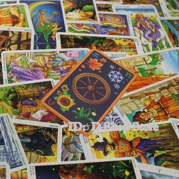 Riteņu gada Tarot kartes oracle Tarot kartes Klāja, angļu Lasīt Likteni, galda spēle, kāršu spēle, D, Veikals, Veikals 78pcs(103*60mm)