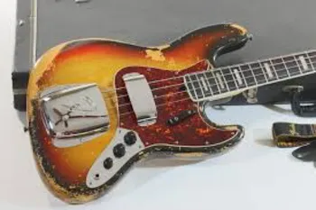 Augstākās kvalitātes FDJB-5029 antīko Darīt vecs 3TS sarkano krāsu plāksnes rožkoka fretboard 4 stīgas, Jazz Bass ģitāra , Bezmaksas piegāde