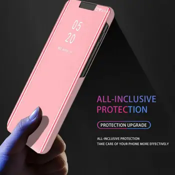 Spogulis Flip Case For Samsung Galaxy A51 A71 Augstas Kvalitātes Ādas Stāvēt Tālruņa Vāciņu Ūdens necaurlaidīgs Maiss Mobilā Telefona Kabata, TXTB1