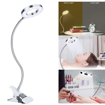 Clip-on Galda Lampa USB Galda Lampa Acu Aizsardzība LED galda Gaismas Bendable Elastīgu Lasījumā galda Lampa Nagu Tetovējums Lasījumā Skaistums