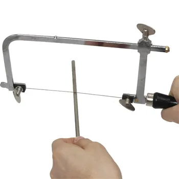 Regulējams Redzēju Kadru Sawbow Regulējams U-formas Redzēju Zāģis DIY Rokas Instrumenti ar 2gab Spirāli Sawblades Rotaslietas Instrumenti