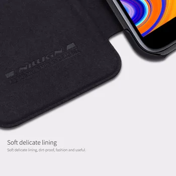 Flip Case For Samsung Galaxy J4+ J6+ Sākotnējo NILLKIN QIN Flip Ādas Vāciņš Samsung Galaxy J4 J6 Ministru maku, Telefonu Gadījumā