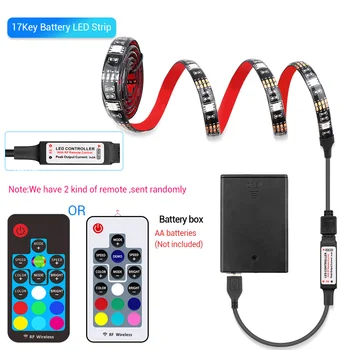 Led Lentes RGB Gaismas 5V Bateriju Darbināms USB Led Lentes Bluetooth Sloksnes / 17 Taustiņu RF Tālvadības velosipēdu,TV, skeitborda, Dekoru Apavi