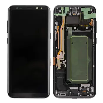 SĀKOTNĒJĀ AMOLED S8Plus LCD SAMSUNG Galaxy Displejs S8+ Plus G955U G955F Touch Screen Digitizer Ar Dead Spot Punkts punkts