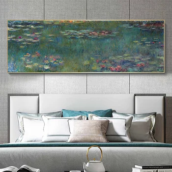 Ūdens Lilijas Claude Monet Slaveno Audekla, Gleznas Pie Sienas, Mākslas Plakāti Un Izdrukas Impresionisma Mākslas Bildes Sienas Dekori