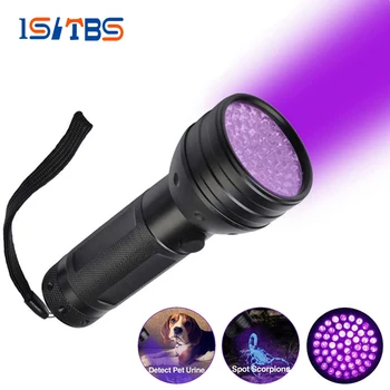 LED UV Lukturīti 51LEDs 395NM Ultra Violeta Mini Lāpu Scorpion Pet Urīna Traipus Detektoru Izmantošana 3* * AA Baterijas Atklāšanas Lukturīti