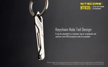 NITECORE NTK05 Mini Titāna Lietderība Nazis Portatīvo EDC Kempings Keychain Naži Rīks