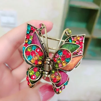 Muylinda Butterfly Matu Klipu Vintage Rhinestone Matiem, Nagiem Krabju Sieviešu Banketa Puse Matu Aksesuāri, Rotaslietas