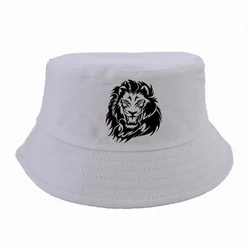 Augstas kvalitātes lauva sejas drukāšanas spaiņa cepuri, vasarā vēss karalis hip hop zvejnieka cepure zēniem un meitenēm k pop zvejas sombrero cepure