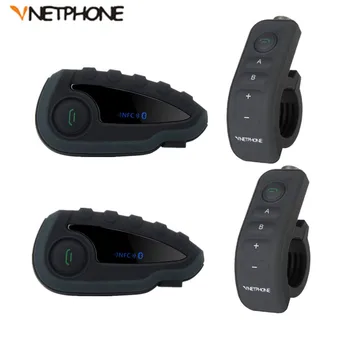 2gab VNETPHONE V8 SV Domofons bez Tālvadības pults 5-Way Grupas Runāt Bluetooth Motocikla Ķivere, Austiņas, FM NFC 1.2 KM 5 Braucēji