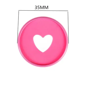 25 gabali 35mm krāsas sirds formas gredzenu saistvielu 360 grādu rotējoša apaļas plastmasas saistviela klips sprādzes DIY saistvielu mapi
