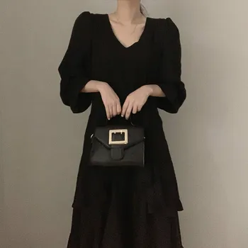 Gagaok Sieviešu Modes Divas Gabals, kas 2021spring Rudens Biroja Jaunā Dāma korejas Šiks Elegants Savvaļas Tērpiem Īss Camis + Midi Kleitas
