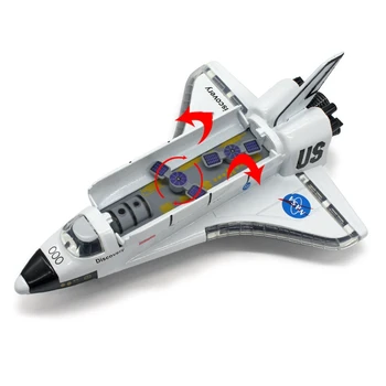 Sakausējuma Space Shuttle Die Cast Kosmosa Kuģi, Kosmosa Plaknē Kosmosa Modelis 19.5 cm Garums ar Gaismu, Mūziku, Bērniem Rotaļlietas