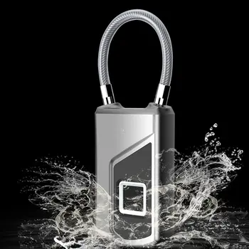 Smart Īssavilkums Durvju Slēdzeņu Uzlādējams Durvju slēdzenes pirkstu Nospiedumu Smart piekaramo atslēgu USB Keyless Ātri Atslēgt Piliens Kuģniecība