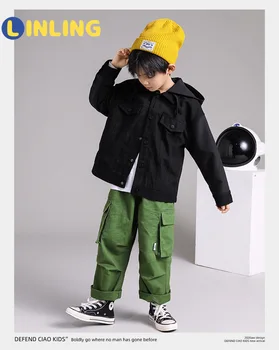 LINLING Aktīvo Bērnu Drēbes, Zēns korejas Modes Žaketes 