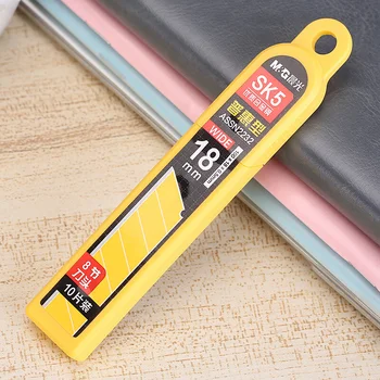 M&G 80pcs/daudz SK5 Tērauda Griežņu Asmeņiem 18mm Griešanas Lietderība Naža Asmens Andstal papīra griezēji cuter nazis biroja piederumi