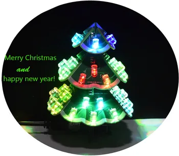 DIY Radošo Tālvadības Krāsains LED Mūzikas Ziemassvētku Eglīte Komplektu Svētku Dekorēšana Nelielas Dāvanas Nakts Lampas Dekors Piederumu