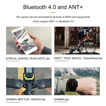 Velosipēds Dators Spidometrs Bluetooth4.0 ANT+ Bezvadu Ritms, Ātruma Sensoru, kas Piemērots Bryton Garmin iGPSPORT XOSS App
