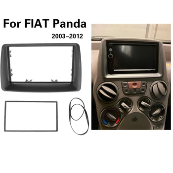2 Din Radio Fascijas Par FIAT Panda 2003 - 2012 Double din rāmis Stereo Panelis Dash Mount Instalācija, Apdare Komplekts Rāmis Plati Bezel