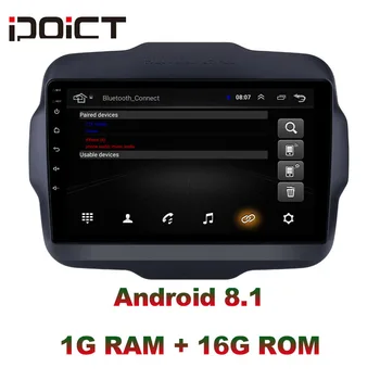 IDOICT Android 9.1 Auto DVD Atskaņotājs, GPS Navigācijas Multimediju JEEP Renegade Radio 2016-2017 auto stereo wifi