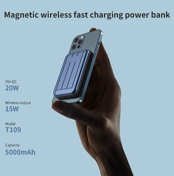 15W Magnētisko Fast charger Barošanas Banka Magsafe Quick Lādētājs iphone 12 12Pro Max 11 XS X Magnēts tālrunis Qi bezvadu lādēšana