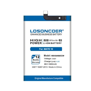 LOSONCOER 5850mAh HB436486ECW Par HUAWEI MATE 10 AL00 L 29 L09 Mate 10 Pro / P20 Pro TL00 Mobilā Tālruņa Akumulators+Ātri Nonāktu