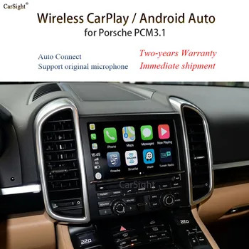 Bezvadu Apple CarPlay par Porsche PCM 3.1 Cayenne Panamera Kaimanu 911 978 Macan Auto, Play Android Auto