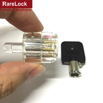 Atslēdznieks Instrumentu Pārredzamu Tubular Lock Prakse 7 Pin Mācību Prasmju Taustiņu Izvēlēties Kopumu par Iesācējs Rarelock MMS443 gg