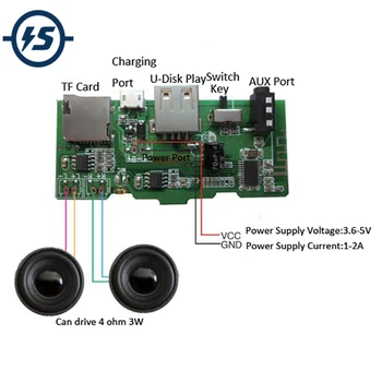 MP3 Decoder Valdes Bezvadu Bluetooth Audio Uztvērēju Modulis 2x3W U-Disks, AUX, FM TF Kartes MP3 Atskaņotāju