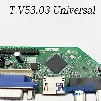 T. V53.03 Universal LCD TV Kontrolieris Vadītāja Valdes PC/VGA/USB Interfeiss+7 galvenie dēlis+ 2 Lampas inverter