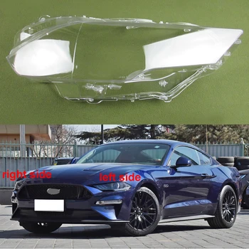 Galvenajiem Lukturiem, Kas Segtu Caurspīdīga Stikla Abažūri Headights Vāciņš Luktura Korpusa Maskas Ford Mustang 2018 2019