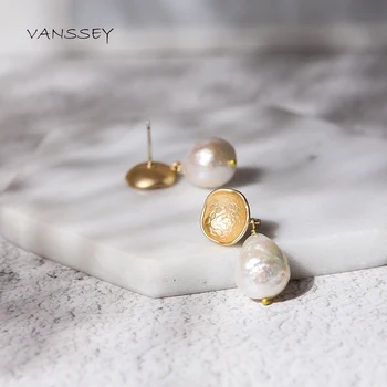 Vanssey Modes Rotaslietas Darinātas Ūdens Piliens rokām veidotas Stikla Dabas Baroka Pērle Vilināt Auskari Aksesuāri Sievietēm 2019 Jaunas