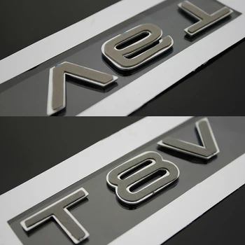 Burtu Skaits, Emblēmu V6T V8T V10 W12 Auto Stils Spārnu Sānu Aizmugurējā Bagāžnieka Emblēmu, Logo, Uzlīme Audi A4L A5 A6L A7 A8L TT RS7 SQ5
