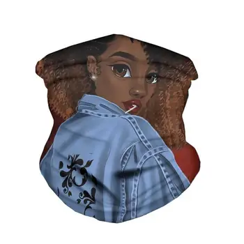 HYCOOL Āra Pastaigu Sporta Šalle Karikatūra Āfrikas Meitene Drukāt Vēja necaurlaidīgs Motocikla Vadītājs Valkā Riteņbraukšana Burvju Galvu Headscarves