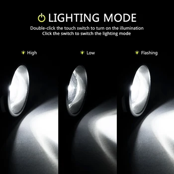 USB Uzlādējams LED Velosipēda gaisma Super Spilgti Velosipēds gaismas Indukcijas Pogu Ūdensizturīgs Lāpu 3 Režīmu Zoomable 18650 lukturīti