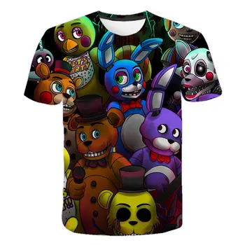 Šausmu T-krekls fnaf Bērnu T Krekli Bērniem, 3d FNAT Zēnu Drēbes Meitenei T-krekls Vasaras Bērniem, Topi, t-veida