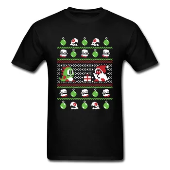 Burbulis Nieciņš T-krekls Vīriešiem Ziemassvētku T Kreklu, Kokvilnas T Džemperis Modelis, Topi, t-veida, Spēles Apģērbs ir 80. gadu Ziemassvētku Dāvanu