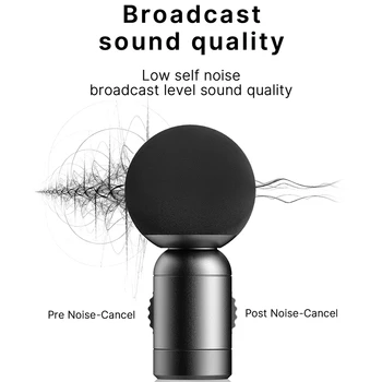 Kondensatora Mikrofons Mini Mic 3.5 mm TRS TRRS Audio Kabelis GoPro 8/7/6 SLR Kamera Viedtālrunis Vlog ar somiņa Priekšējā stikla
