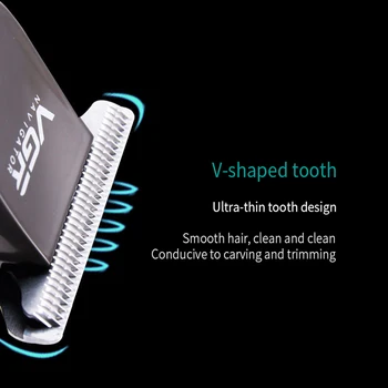 VGR V-030 hair clipper USB lādējamu matu griešanas mašīna regulējams tērauda asmens profesionālo matu clipper matu trimmeris