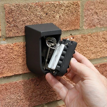 1Pc Black Drošības atslēgu Skapītis, Āra Kombinācija Slēpt Taustiņu Safe Lock Kaste Glabāšanai pie Sienas piestiprinātās