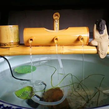 1pc Bambusa Akvārija Ūdens Pārstrādes Feng Shui Apdare Caurules Ūdens Strūklaka, Akmens Siles Filtrs Office Desktop Mēbeles