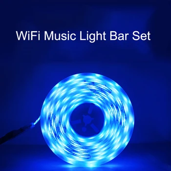 Smart Wifi Mūziku, LED Sloksnes Gaismas USB TV Apgaismojums Komplektā ar Alexa, Google Home 16 Krāsu Maiņa 5050 LED Aizspriedumiem Apgaismojums