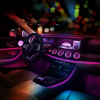 For Mercedes benz E class w213 e200 e300 15-19 gadu+ 3/12/64 krāsas Priekšējo un aizmugurējo turbīnas izplūdes gaisa ventilācijas LED apgaismojuma