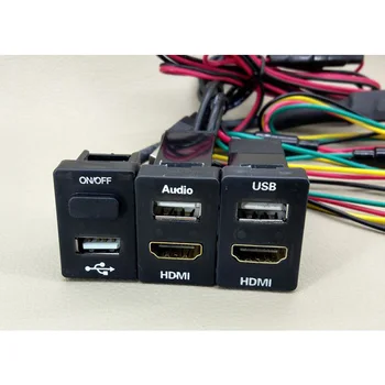USB Lādētāju, Auto Lādētāju, USB Savienotājs Spriegums Displejs Temperatūras Audio Lādētāju SĒJ.V TEM HDMI Toyota PRIUS SIENTA LEVINS