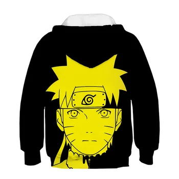 Zēni Japāņu Anime Naruto Hoodies Kakashi Sasuke Gaara Itachi Bērniem pelēkā vārna 3D Iespiesti Streetwear Bērnu Cosplay sporta Krekls