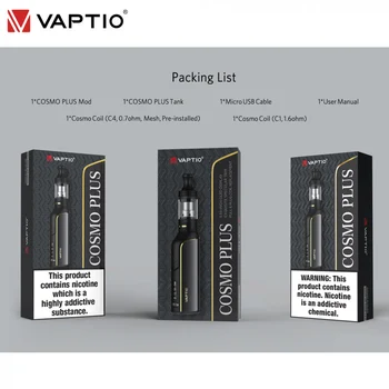 Vaptio COSMO PLUS Vape 35W Komplekts Elektronisko Cigarešu 1500mAh 0.69 collu OLED Displeju Vape Mod 2 ML, Tvertne Velciet Kontaktdakšu Spoles Iztvaikotāju